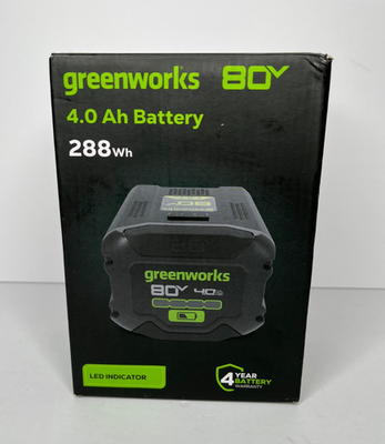 #ad Greenworks 80V 4.0Ah Lithium Ion Battery Genuine 4AH BAB742 New Open Box $130.00
