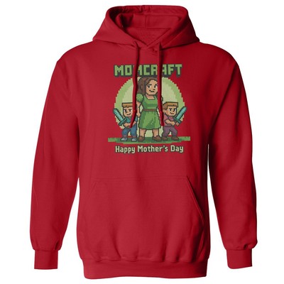 Momcraft - Funny Pixel Game Mom Happy Mother s Day Unisex Hooded Sweatshirt