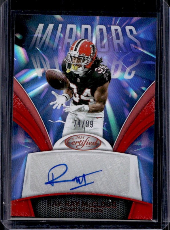 2025 Panini Certified Ray-Ray McCloud Mirror Signatures Red Auto #/99 Falcons
