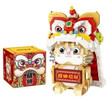 LOZ Micro Lucky Cat Lion Costume Building Blocks Set 9258