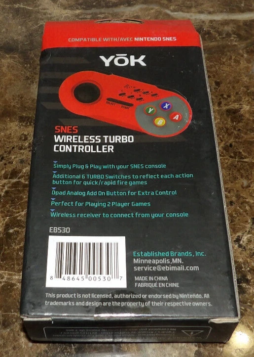 Yok Wireless Turbo Controller for SNES + NES Nintendo Classic Mini Edition - Image 2 of 4
