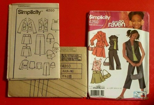 Simplicity Pattern 4260 Girls/Girls' Plus Top Skirt Jacket Purse Size 8-16 - New - Picture 3 of 4