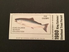 ICOLLECTZONE US Alaska 1980 King Salmon Fishing Stamp  VF NH