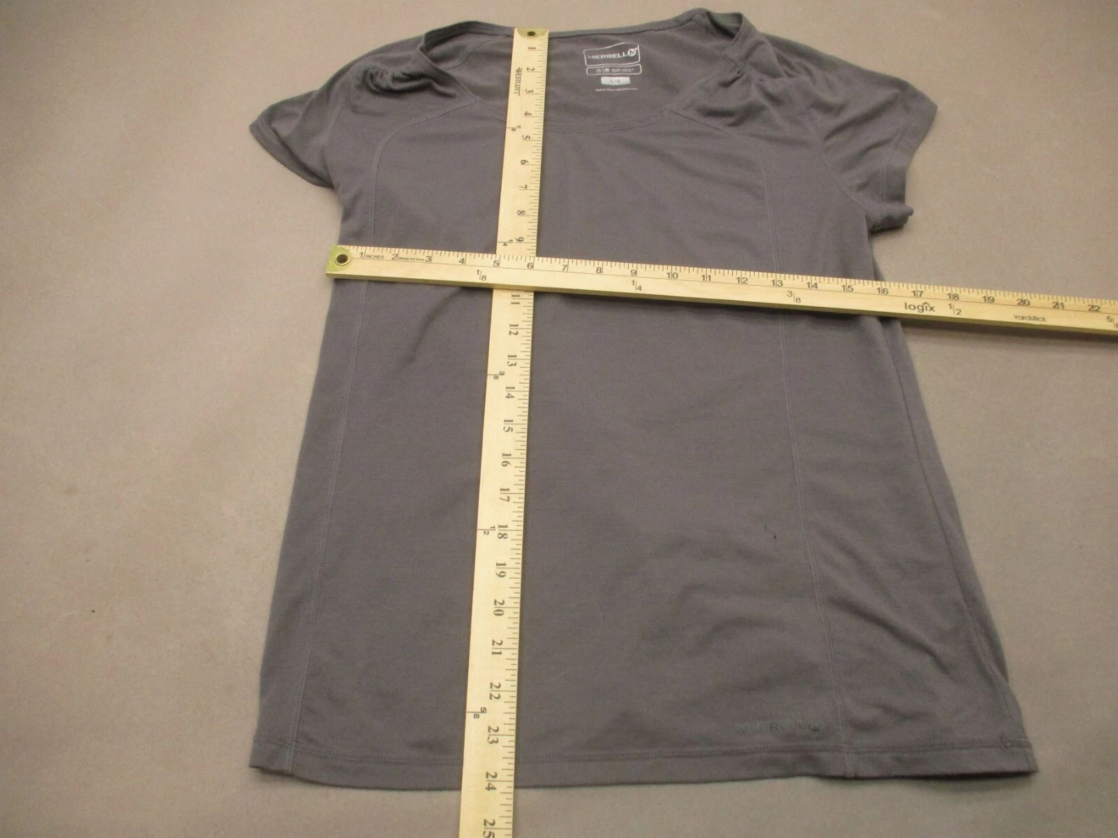 merrell opti-wick round neck short sleeve athletic shirt