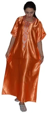 Caftan Kaftan Dress Abaya Blouse African Moroccan Clothing Middle East Orange