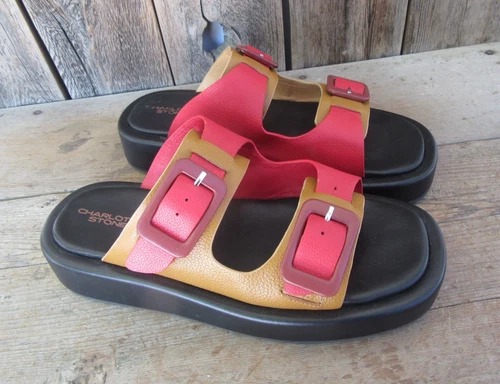Charlotte Stone Irene Ochre & Pink Women's Size 11 Sandals