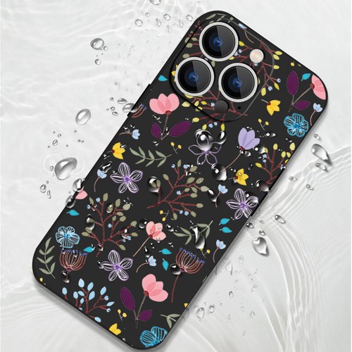 FLOWERS For iPhone 16 15 14 Pro Max 13 12 11 ShockProof Silicone Slim Case Cover - Picture 3 of 19