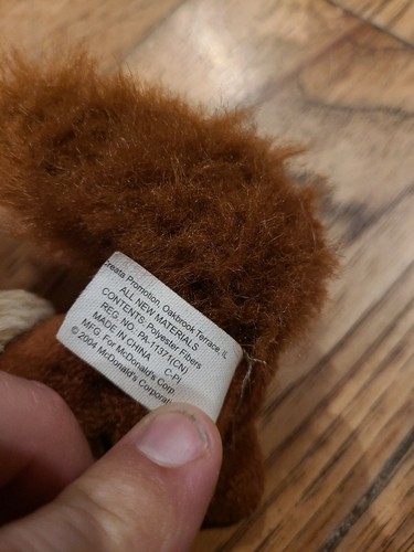 2004 McDonald's Happy Meal Neopets Plush BROWN WOCKY Fox Furry Fuzzy Tail Rare - Picture 5 of 9