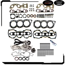 Fits Nissan Xterra 00-03 3.3L Head Gasket Set Timing Belt Bolt Kit Water Pump