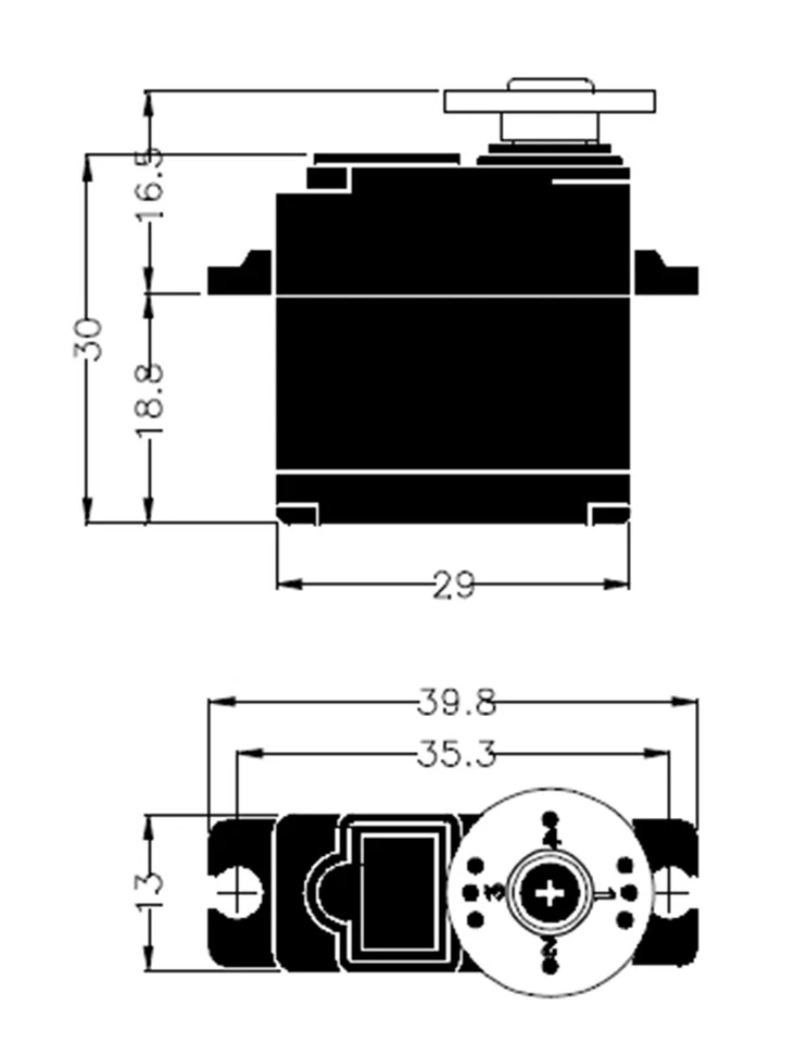 Hitec Servo HS-85MG Kleines, robustes Hochleistungsservo der 12 – 17 mm-Klasse - Bild 2 von 2