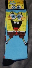 SPONGEBOB SQUAREPANTS MENS NOVELTY CREW SOCKS 2 PAIRS SHOE SZ 6-12 FREE SHIPPING