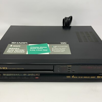 Sharp VC-A500 4 Head VHS VCR Player Recorder 110-Channel Tuner No