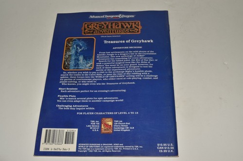 AD&D 9360 WGR2 World of Greyhawk TREASURES OF GREYHAWK - 1992 (QFT3) - Picture 2 of 2