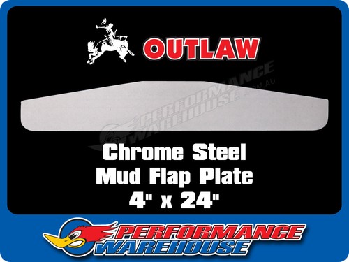 TRUCK CHROME STEEL BOTTOM MUD FLAP PLATE 4" x 24" TRUCK RIG USA - Bild 1 von 2