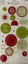 JOLLY & BRIGHT WORD Card Stock Sticker(45pc)Heidi Grace•Christmas •Mistletoe•Joy