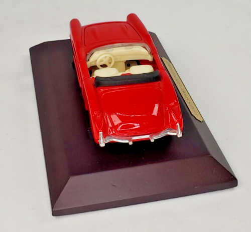 Vintage 1996 Avon "1950's Sport Convertible" Red Diecast Cad With Wood Base - Picture 4 of 9