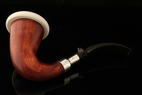 Calabash Meerschaum Pipe L - Mahogany Wood with custom pocket case 14667 - Picture 5 of 9