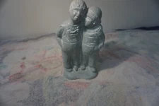 Isabel Bloom Boys In Overalls Cap Brothers/Best Friends 2004 Signed Sculpture