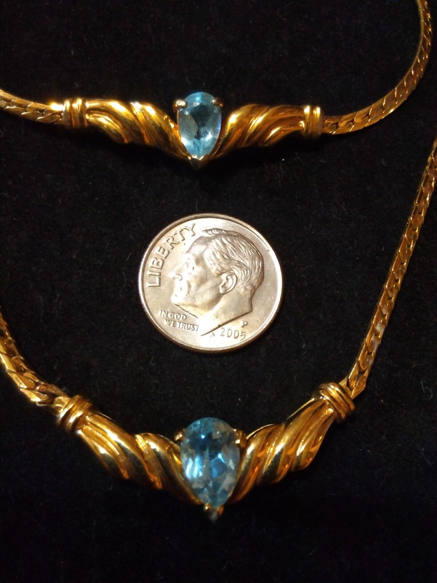 韓国ブランドHei★芸能人着用_aquamarine cabochon necklace 韓国ブランドHei☆芸能人着用_aquamarine cabochon necklace