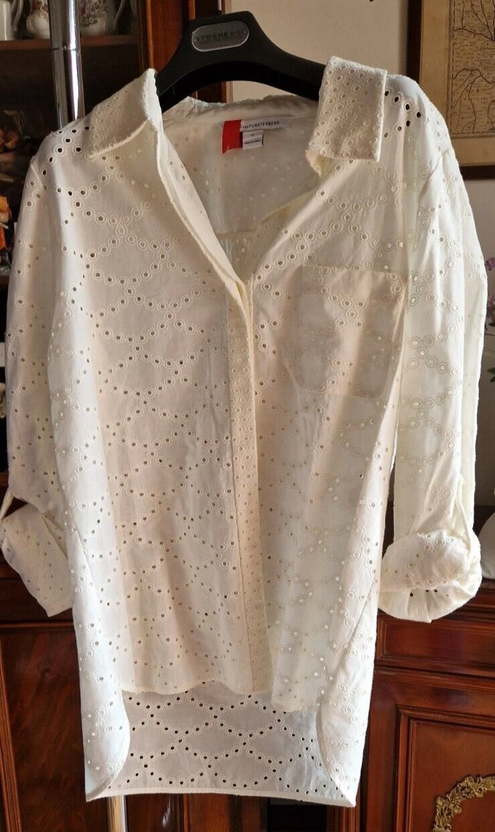 Chemisier Gris Diane Von Furstenberg LEALA CHECK WEAVE - Taille US 12 / UK 16 Neuf Avec étiquettes