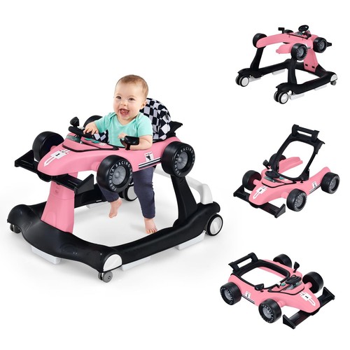4 en 1 forme de voiture aide à l'apprentissage de la marche pliable bébé aide à l'apprentissage de la marche poussette d'apprentissage de la marche avec musique - Photo 43/66