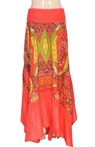 Joe Browns Printed High Waist Smocked Lace Maxi Skirt New Plus Size 2X US 20 - Picture 3 of 4