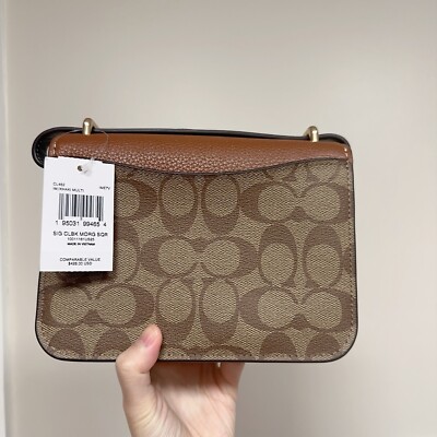 NWT Coach Crossbody Bag Morgan Square in Colorblock Signature