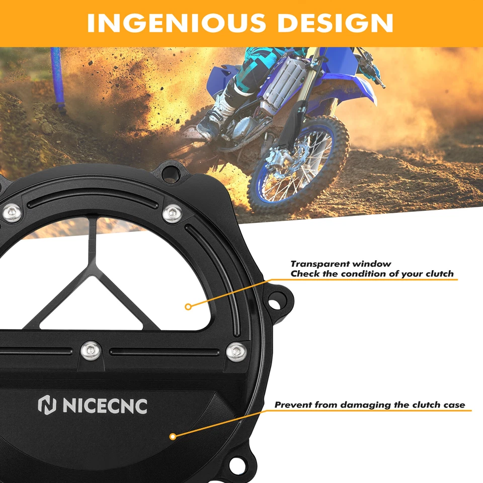 NICECNC Clear Engine Clutch Cover For Yamaha YZ85 2002-2023 YZ65 2018-2022 2023 - Image 4 of 4