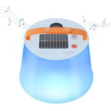 Image of Solar Bluetooth Speaker Outdoor Lantern Colour Lights Camping 2000mAh Power Bank