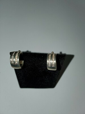Ecclissi Sterling Silber 925 Huggie Creolen 