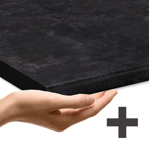 Eckunterschrank FameLine Anthrazit Grau-Beige gerahmt 87 mit Arbeitsplatte Vicco - Bild 3 von 6