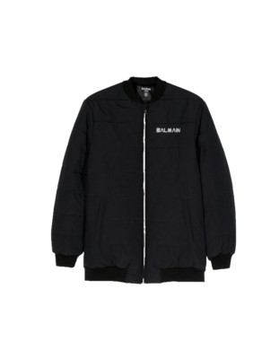BALMAIN PADDED BOMBER JACKET BLK BT2Q47 930AV