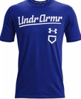 Under Armour Shirt, Men's Large, UA Baseball Script Tee, Blue, New with Tags