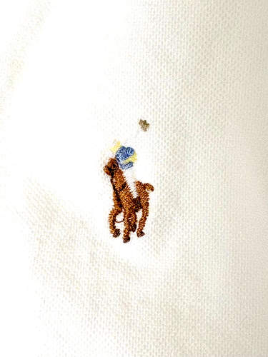 Girls Polo Ralph Lauren White Oxford Dress Button Front Gathered Waist Preppy - Picture 3 of 9