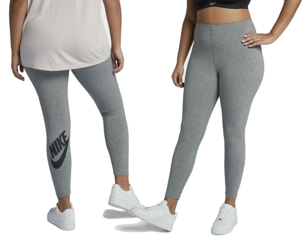 Verzamelen Opsplitsen Calligrapher Nike Sportswear Leg-A-See Plus Size Women's Leggings 1X 2X Grey Fashion  Tight | eBay