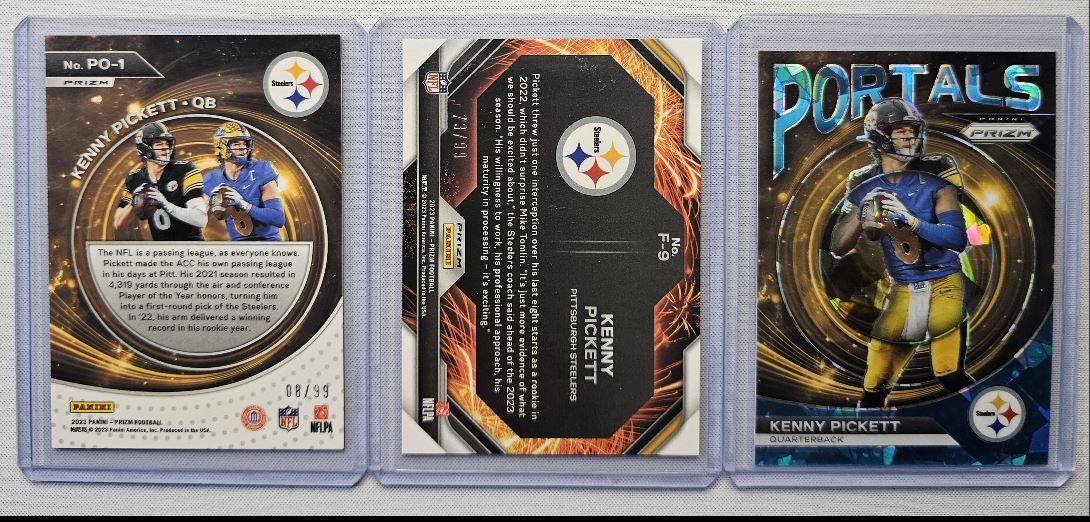 (3) KENNY PICKETT 2023 PANINI PRIZM PORTALS BLUE ICE FIREWORKS /99 Q0106 eBay