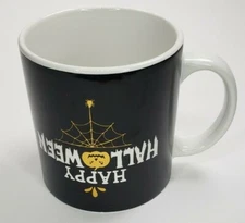 Upside Down Coffee Mug Cup Happy Halloween TMD Holdings Pumpkin Spider Pre-owned
