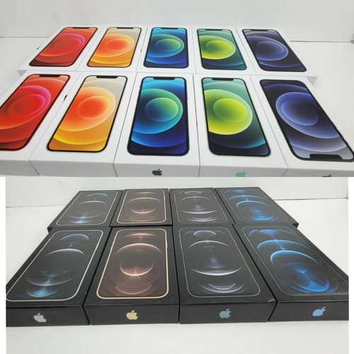 iPhone 12 Pro Max boîte de vente au détail vide avec câble et autocollant logo manuel neuf - Photo 3 sur 10