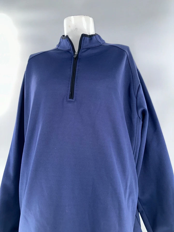 Pullover de golf Slazenger 1/4 cremallera para hombre XL azul marino 100 % poliéster YGI I4-110 Foto 3 de 4