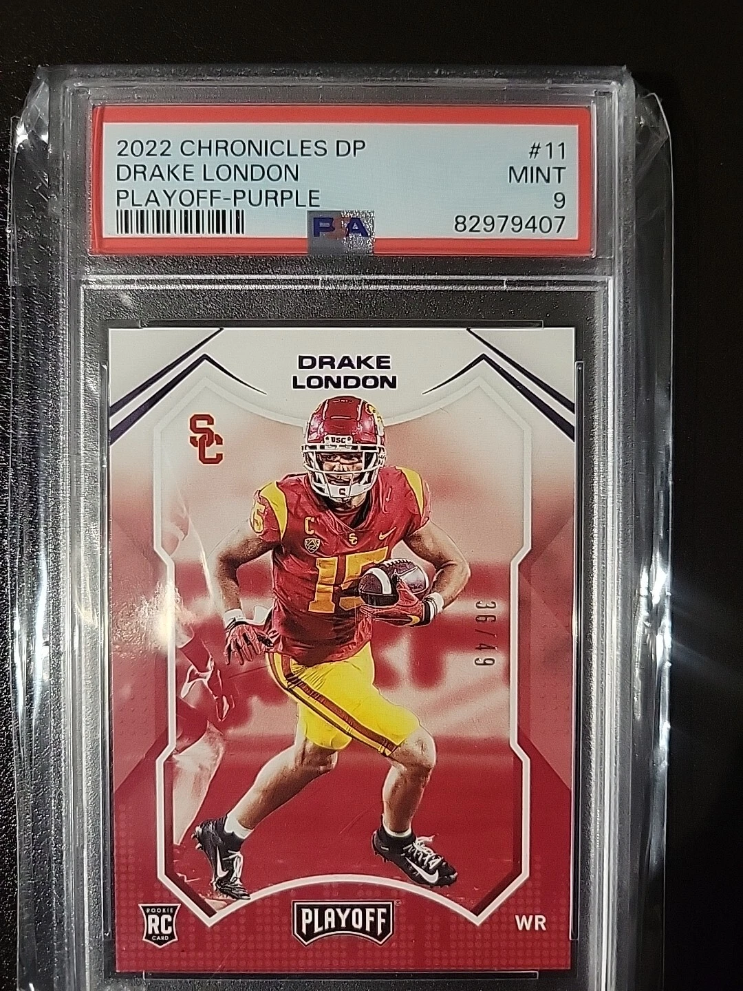 Drake London Panini Chronicles Draft Picks Playoff #11 Purple