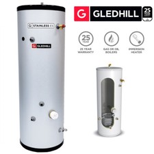 Gledhill ES 90L Indirect Unvented Hot Water Cylinder Stainless Steel