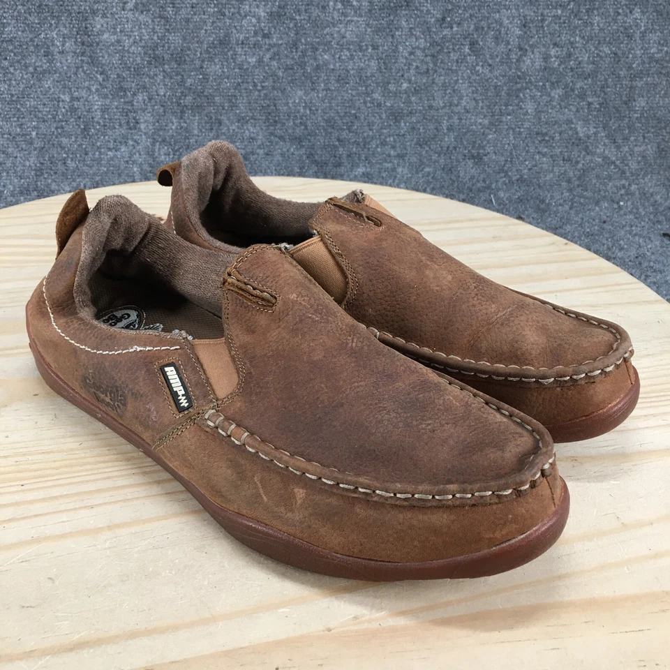 Georgia Boot Zapatos Para Hombres 12 Cedar Falls Mocasín Cuero Marrón Sin usar, puntera sin cordones G050 Foto 3 de 4