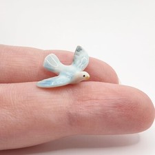 &frac34;" L Dove Bird Miniature Pigeon Ceramic Animals Figurine Replica Porcelain Dolls
