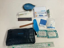 Vintage Pan Am Airlines Travel Amenity Toiletry Grooming Bag Kit Collectible