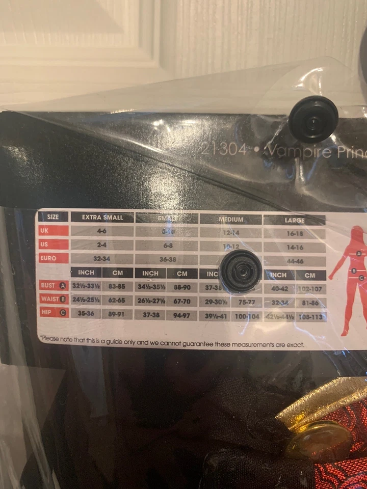 Fantasia sexy de princesa vampira gótica tamanho adulto XS 2-4 EUA vestido com colarinho Novo sem etiquetas - Imagem 4 de 4