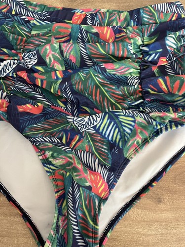 Avidlove Nuevo sin Etiquetas Bikini Control Abdomen Parte Inferior Traje de Baño Parte Inferior Solo Tropical Palma - Imagen 2 de 7