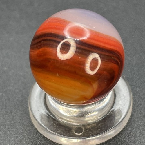 Akro Corkscrew/Patch Marble Rare Mossy Glass Marble Vintage Marbles 0.629” - Picture 4 of 12