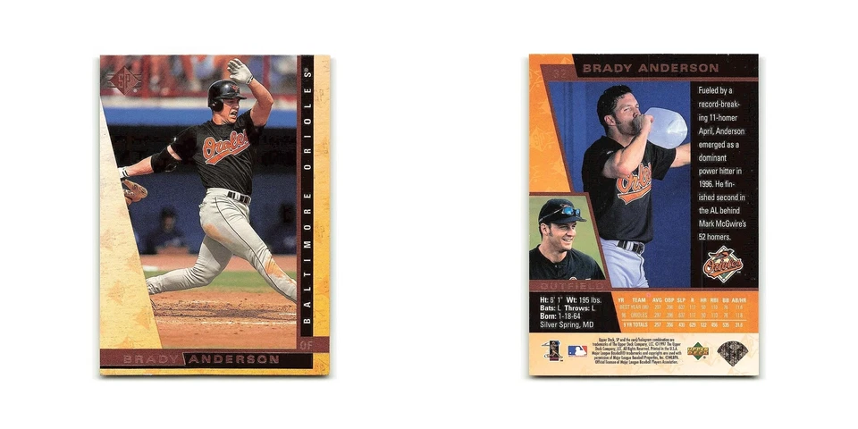 Brady Anderson 1997 SP #32 Baltimore Orioles Baseball Card NM - Image 3 of 3