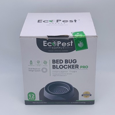 12 Pack Bed Bug Blocker Pro Black Interceptor Traps EcoPest Supply - Open Box