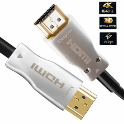 200ft High Speed HDMI 2.0 Active Optical Cable (AOC) - Fiber Optic 4K 60Hz HDR